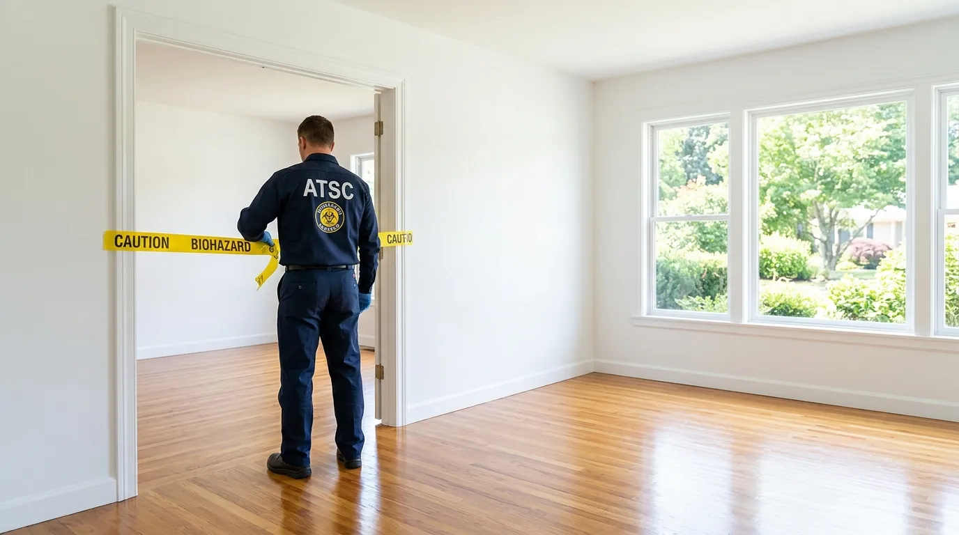 Certified biohazard cleanup crew performing Decomposition Cleanup in Gifford